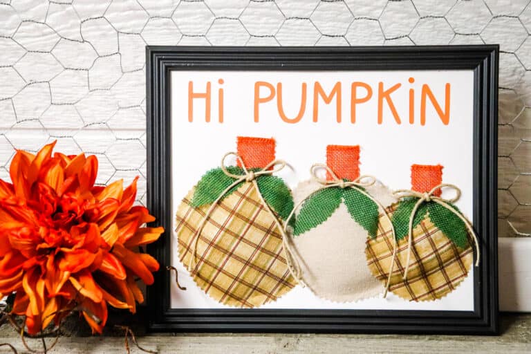 DIY 3D hi pumpkin sign