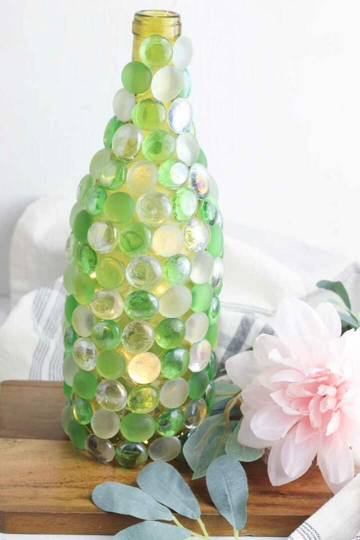 How to Make Wine Bottles Decorated with Glass Beads Single Girl's DIY