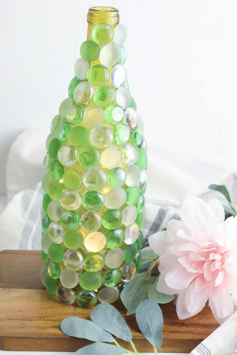 How to Make Wine Bottles Decorated with Glass Beads - Single ...