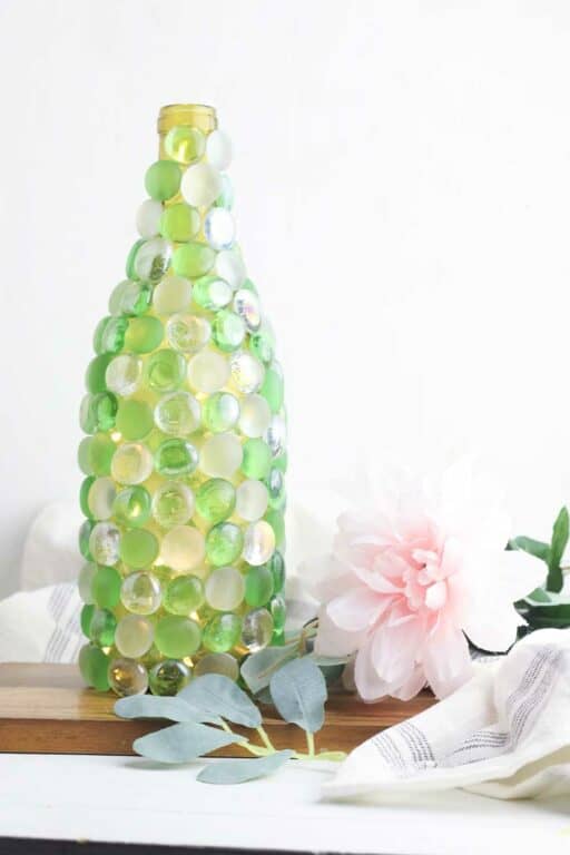 How to Make Wine Bottles Decorated with Glass Beads Single Girl's DIY