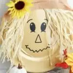 diy scarecrow decoration with fall decor