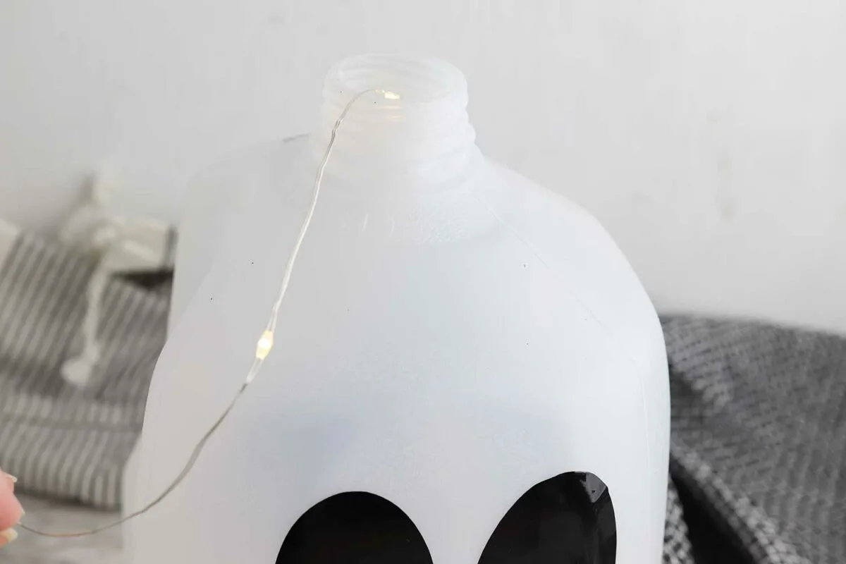 Recycled Milk Jug Ghost Luminaries - Welcome To Nana's