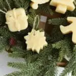 handmade Christmas ornaments made from beeswax
