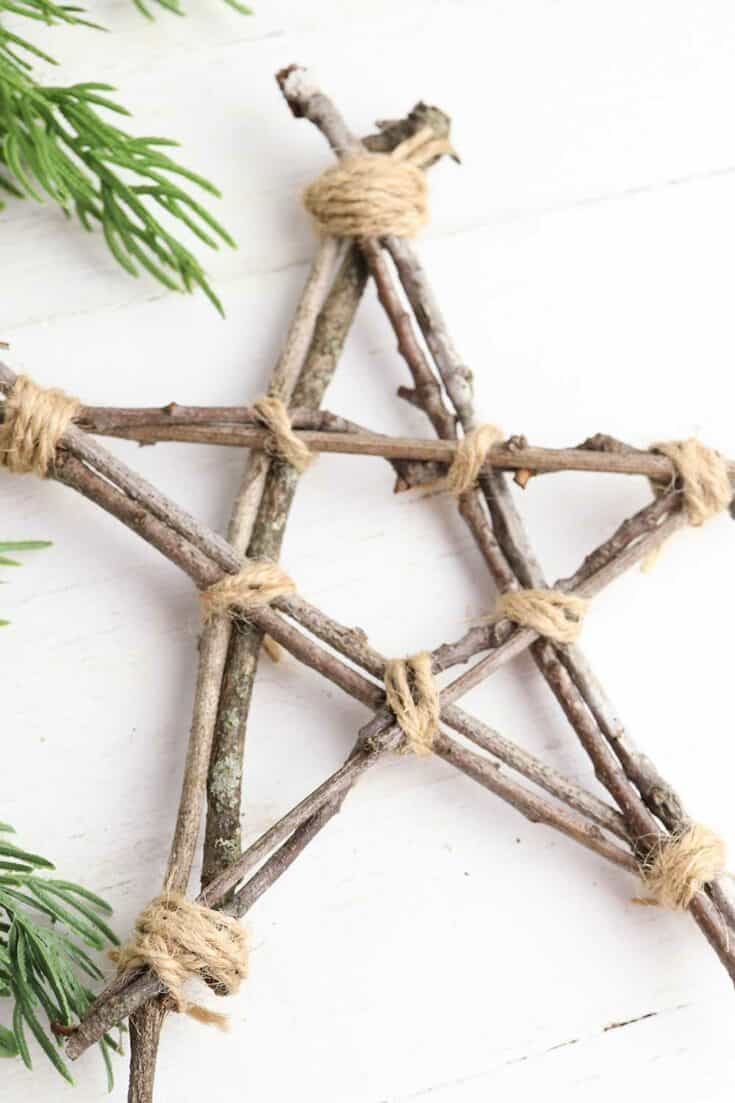 How to Make a Twig Star Out of Sticks - Single Girl's DIY