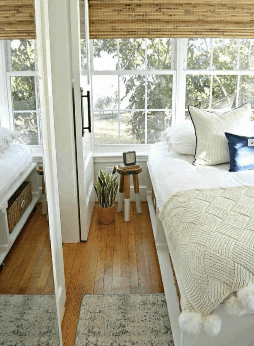 boho style spare room guest room