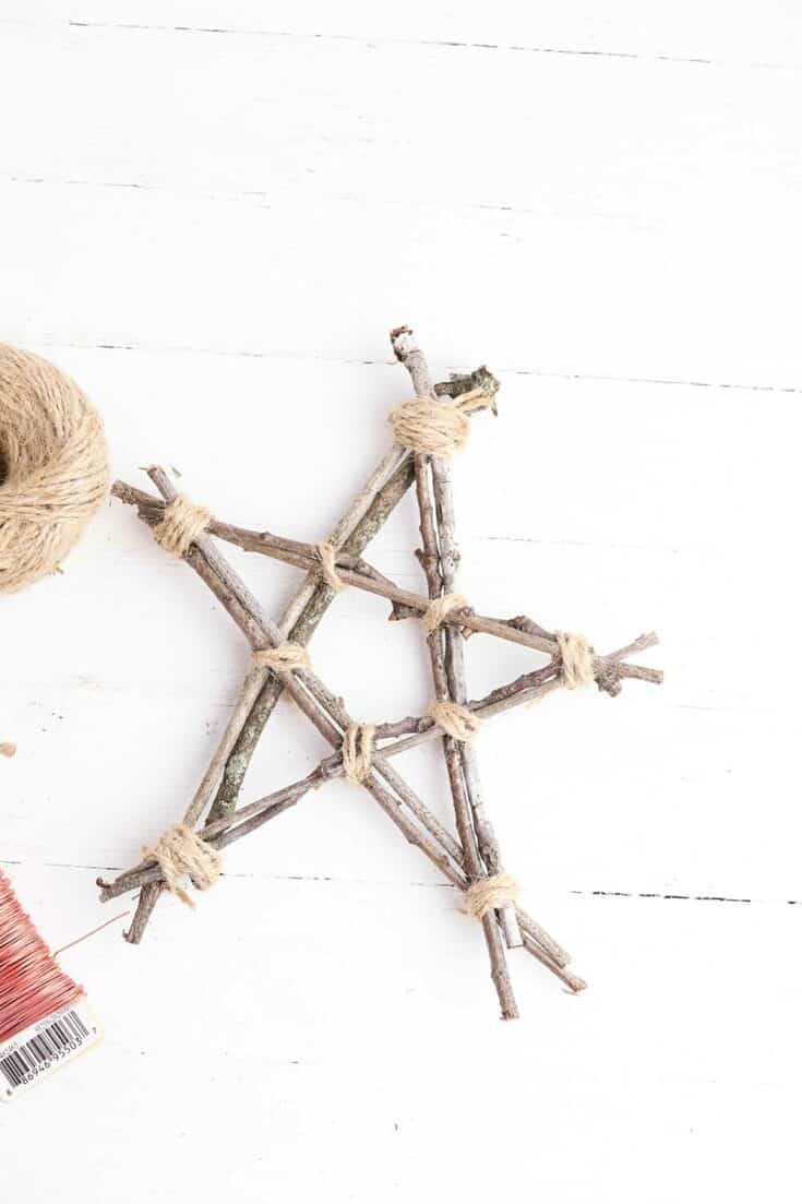 How to Make a Twig Star Out of Sticks Single Girl's DIY