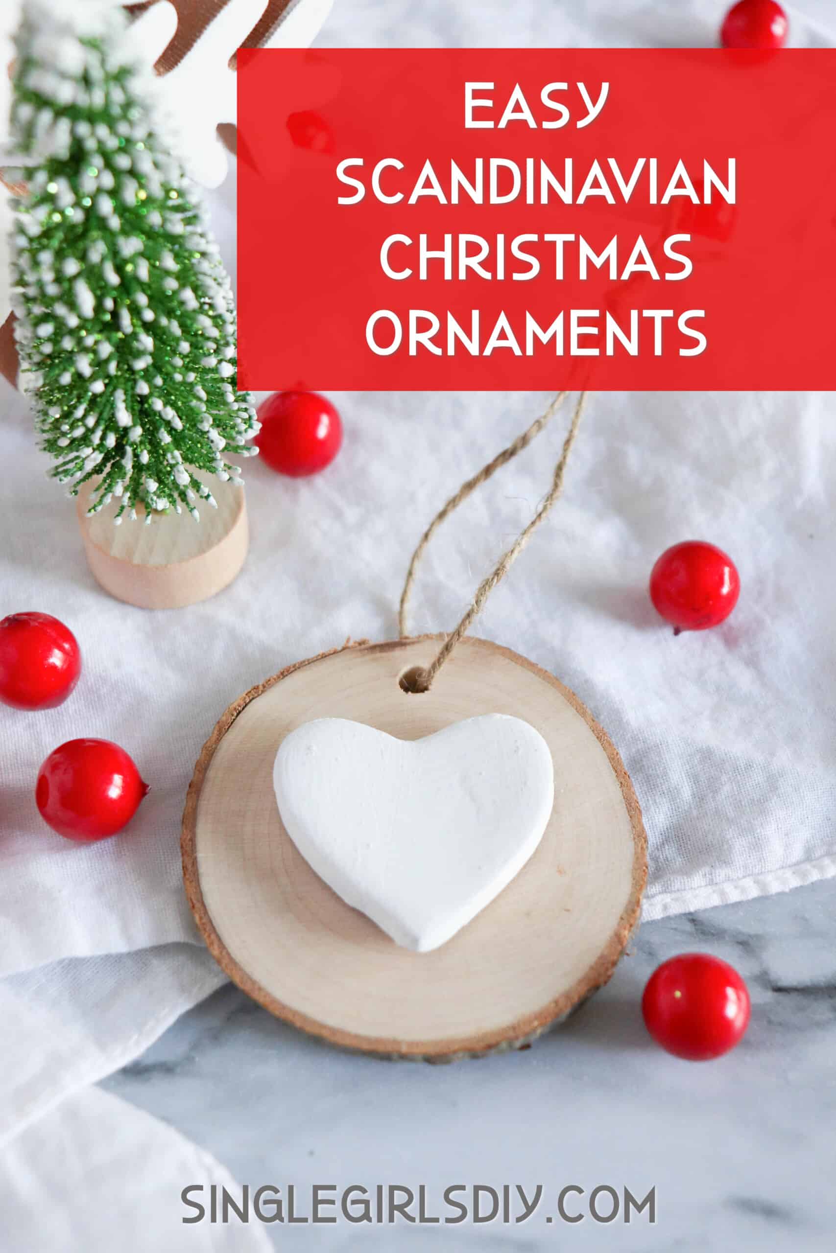 DIY Wood and Clay Scandinavian Ornament - Single Girl's DIY