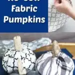 handmade pumpkins made out of scrap fabric