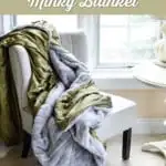 luxurious minky blanket on upholstered chair
