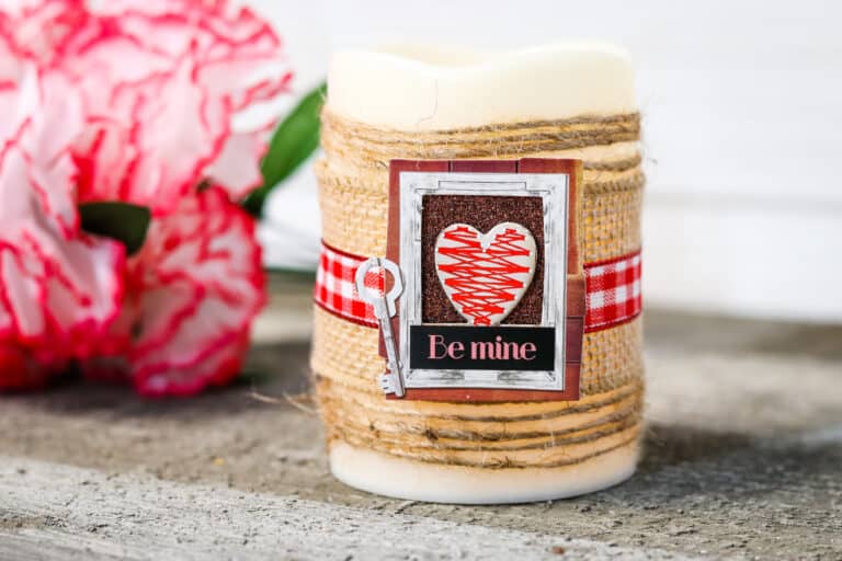 DIY Valentine’s Day Candle (Dollar Tree Craft)