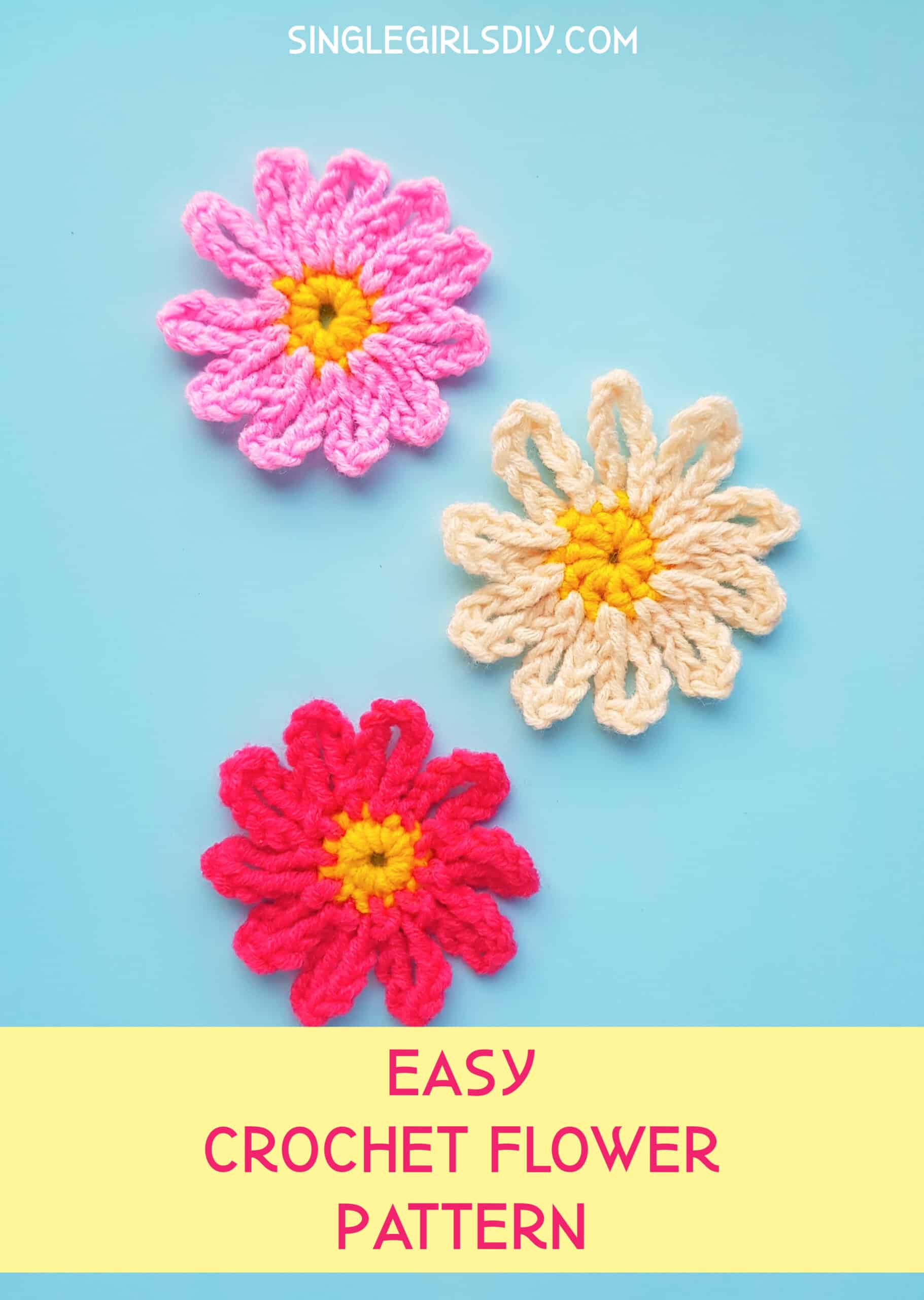 Easy Crochet Flower Pattern Free Step By Step