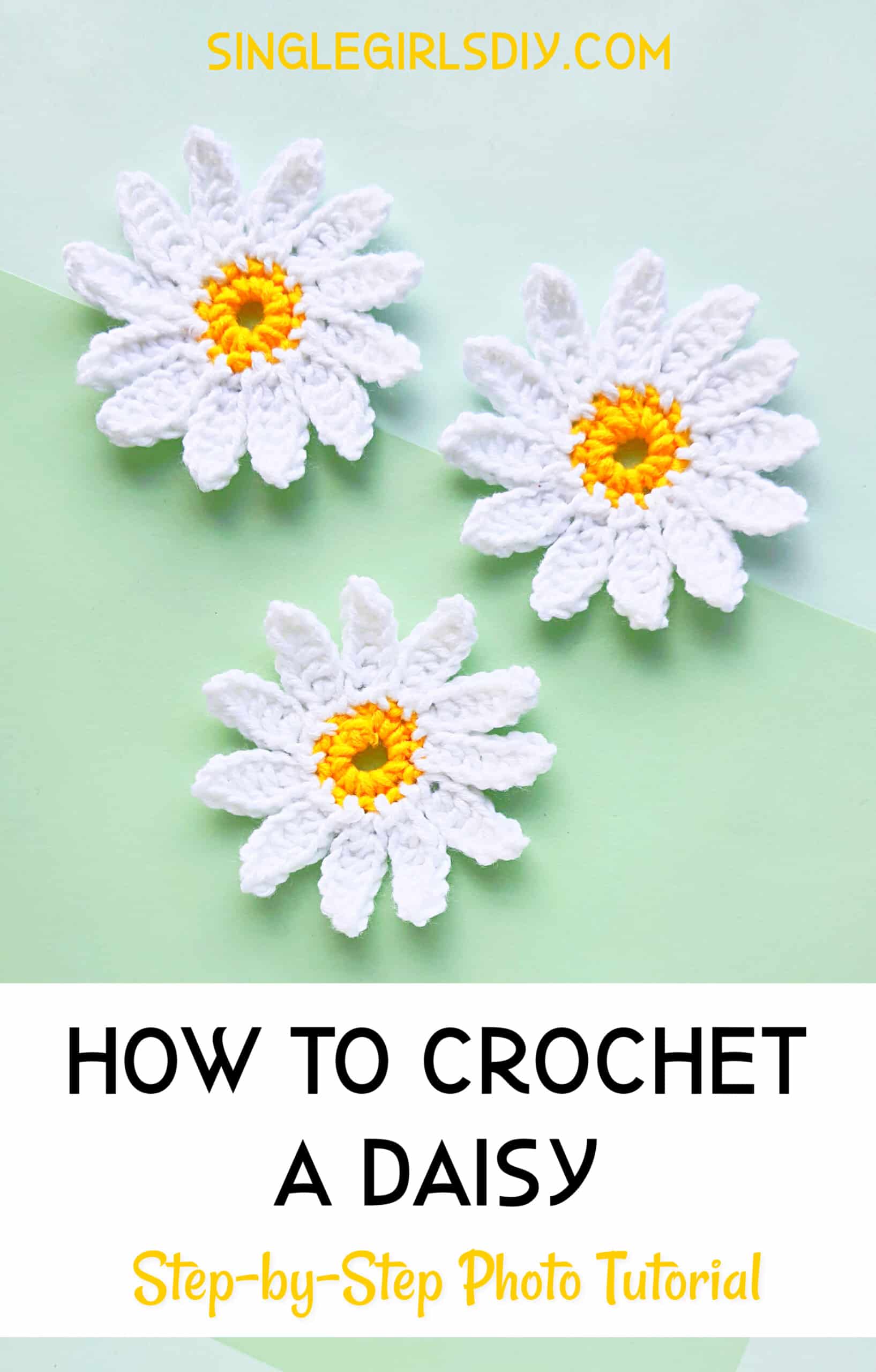 Easy Daisy Crochet Pattern Single Girl's DIY