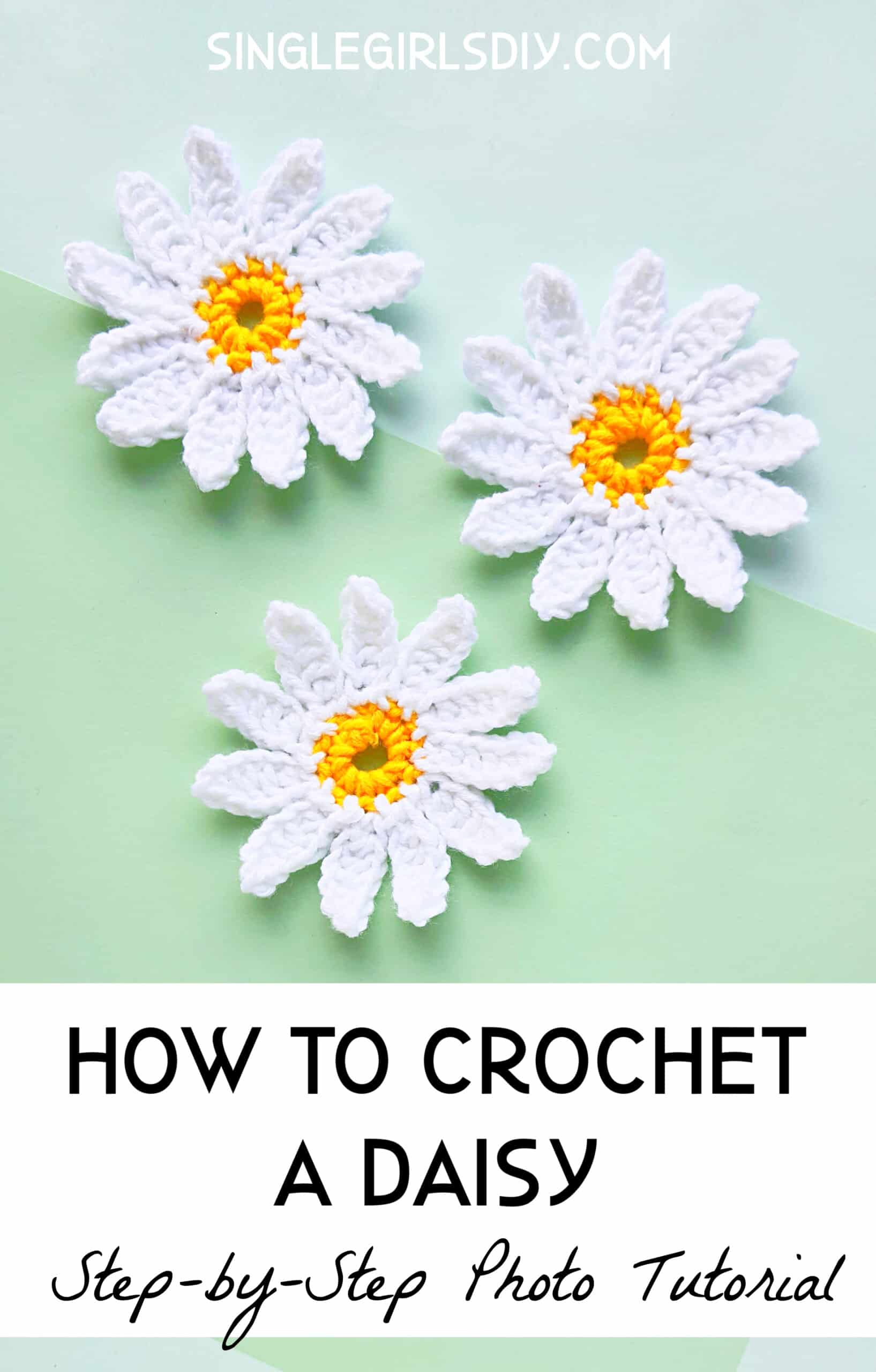 Easy Daisy Crochet Pattern Single Girl's DIY