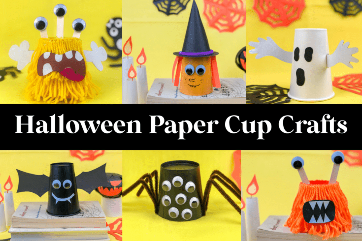 5 Easy Halloween Paper Cup Crafts for Kids and Adults - Single Girl's DIY