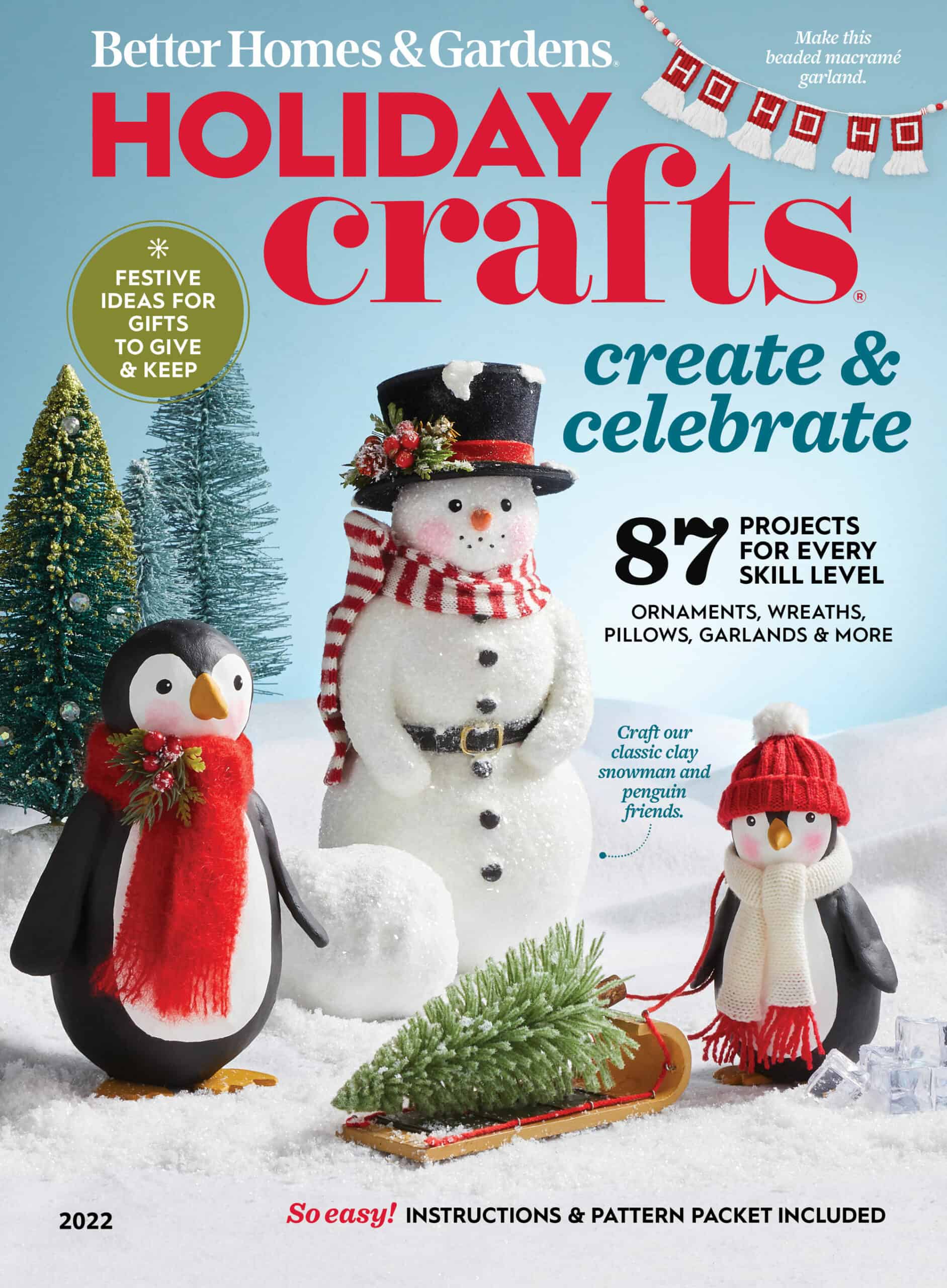 better homes and gardens magazine cover 2022 holiday crafts edition