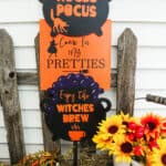 cute handmade hocus pocus porch sign