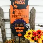 cute handmade hocus pocus porch sign