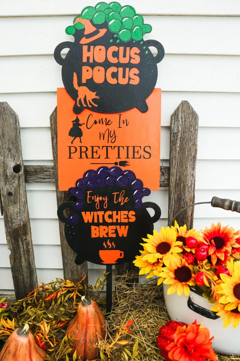 DIY Hocus Pocus Porch Sign - Single Girl's DIY