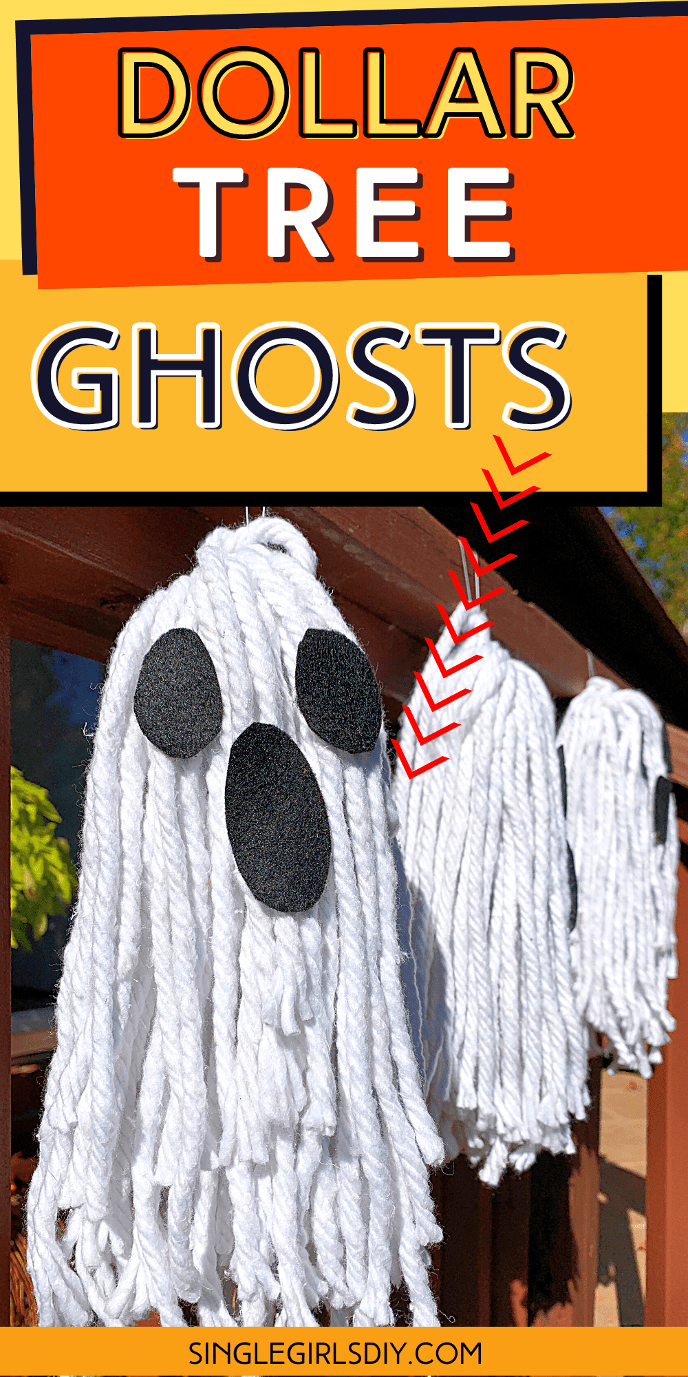 Easy DIY Mop Head Ghosts Single Girl's DIY