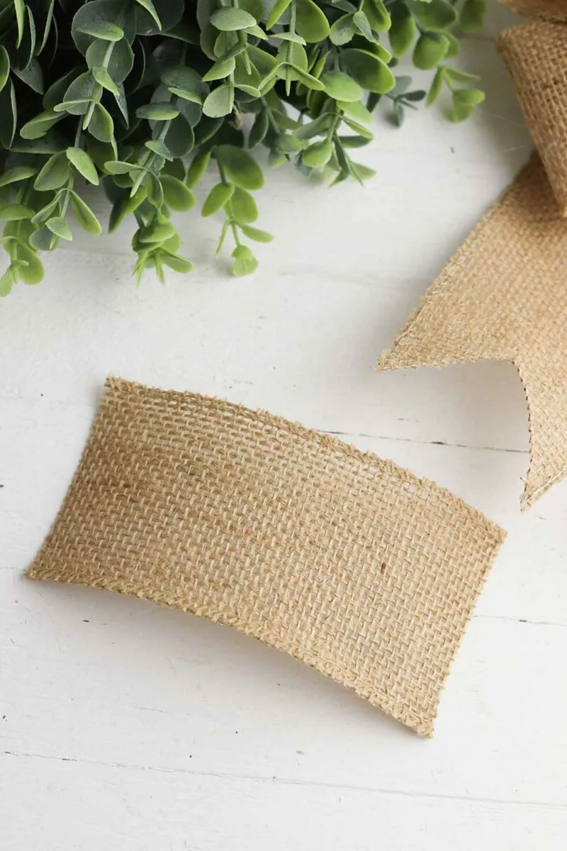 four inch piece of burlap