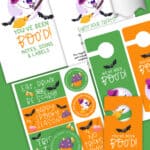 variety of halloween you've been booed signs tags and stickers