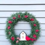 diy cardinal wreath