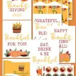 collection of Thanksgiving printables