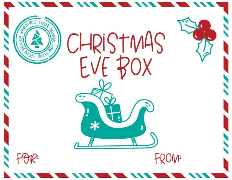 Christmas Eve Box Ideas, Labels and Gift Tags - Single Girl's DIY