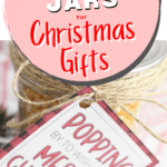 jar of popcorn with pretty gift tag