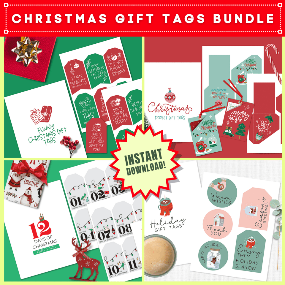 101 Best Free Printable Christmas Gift Tags - Single Girl's DIY