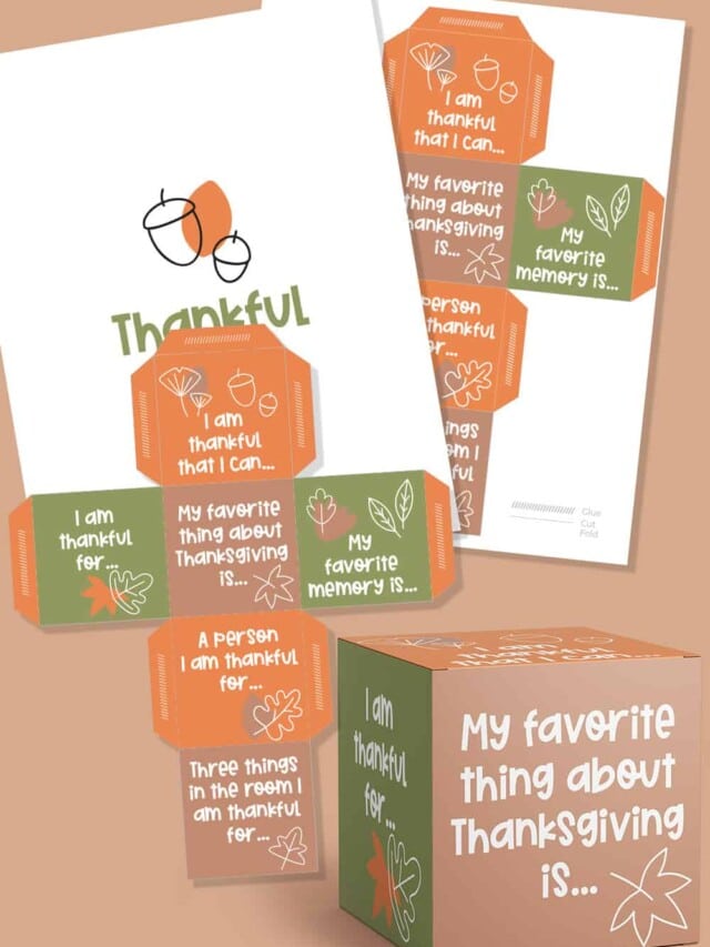 Free Printable Thanksgiving Dice – Gratitude Game Story