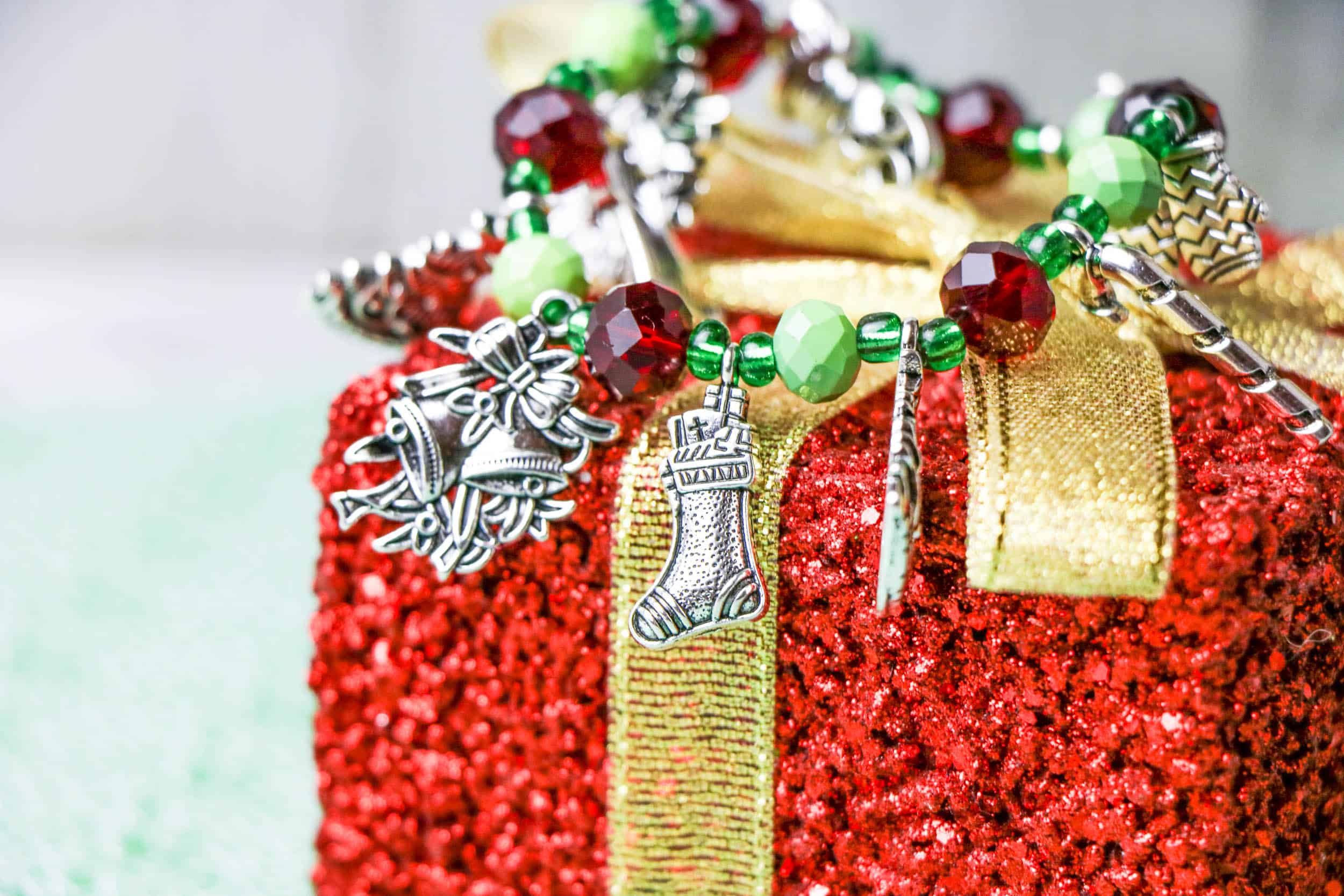 Christmas-Themed Green and Red Multi-Strand Beaded Bracelet - Colorful  Christmas | NOVICA