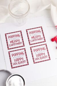 Free Printable Christmas Popcorn Tags - Single Girl's DIY