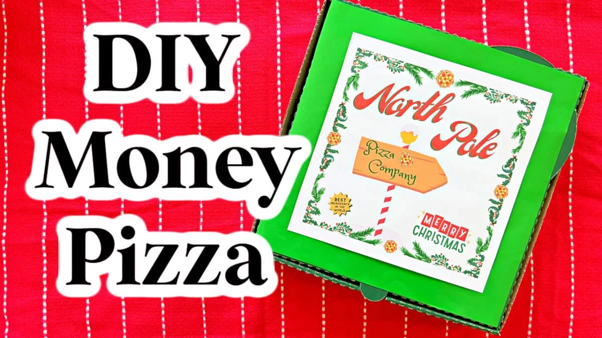 North Pole Christmas Labels for Mini Pizza Box and Gifts