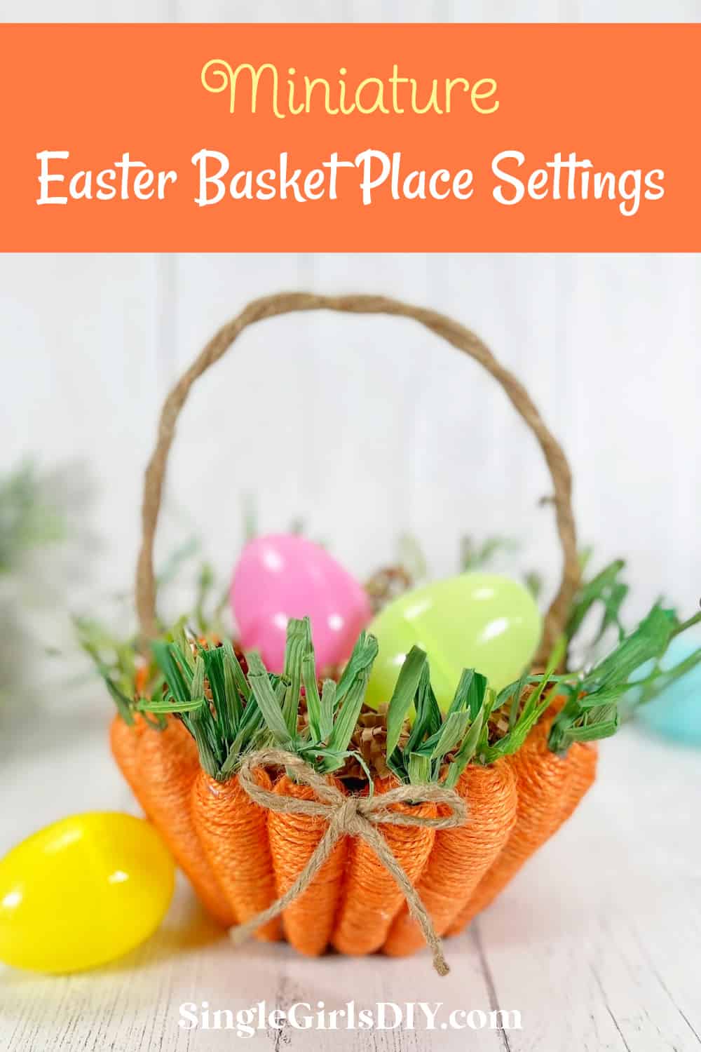 Carrot Easter Basket Dollar Tree DIY Single Girl's DIY
