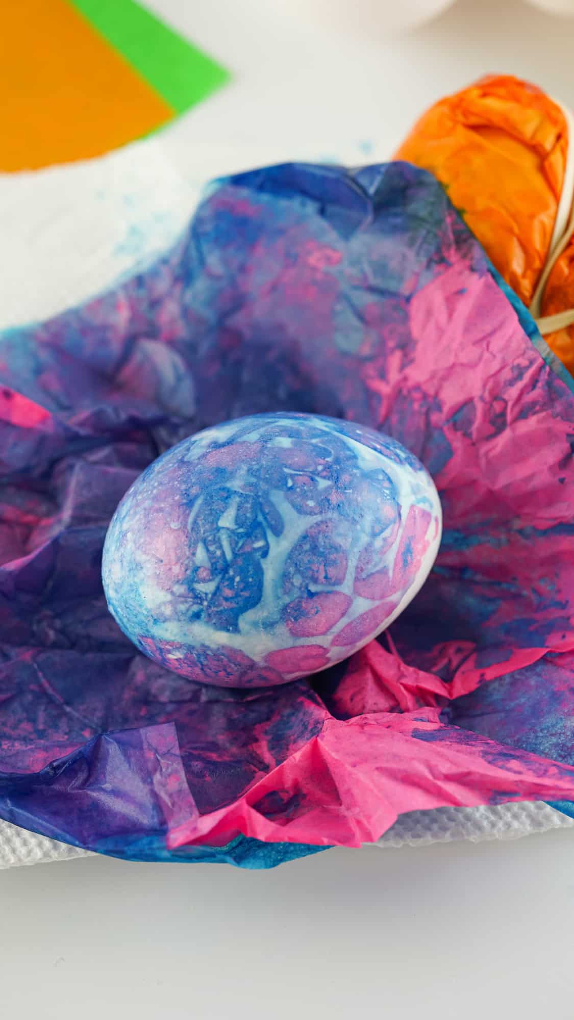 Easy Tissue Paper Easter Eggs How to Color Without Food Dye Single