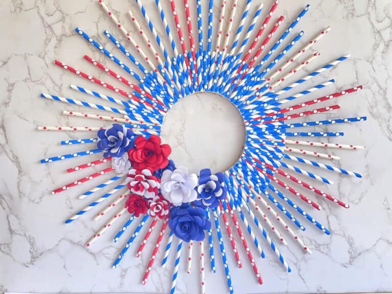 DIY Patriotic Wreath for the Front Door (Dollar Tree DIY)