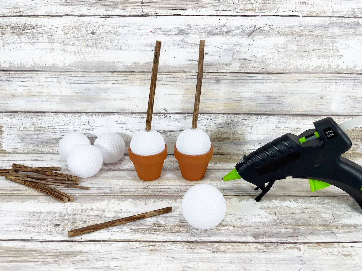 Golf Ball Pumpkins Step 1