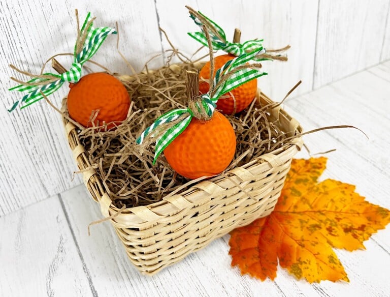 Golf Ball Pumpkins (Dollar Store DIY)