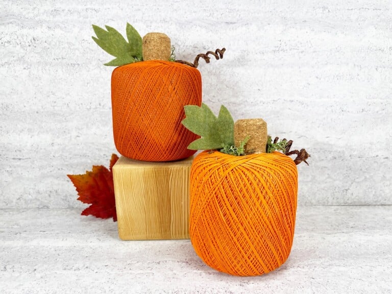 Thread Ball Pumpkin On White Background