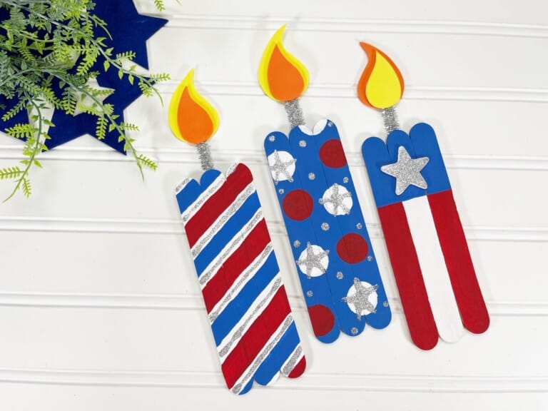 Popsicle Stick Firecracker Craft