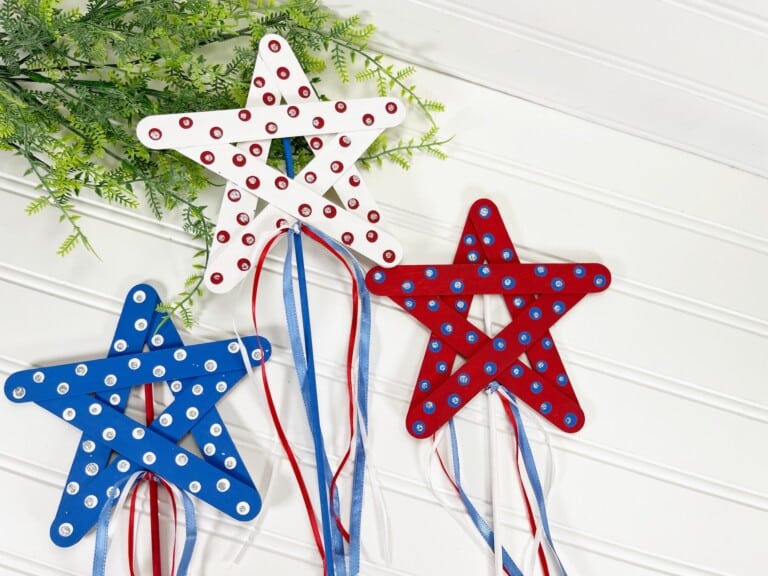 DIY Star Wand (Patriotic Craft for 4th of July, Memorial Day, Veterans Day)
