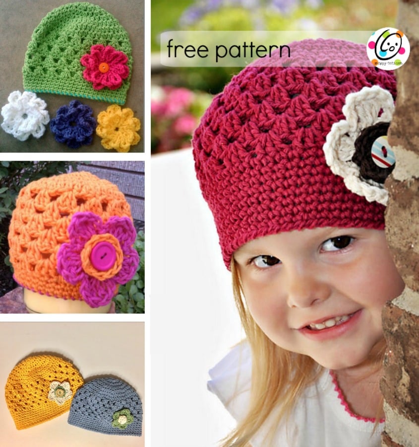 15 Free and Easy Baby Hat Crochet Patterns - Single Girl's DIY