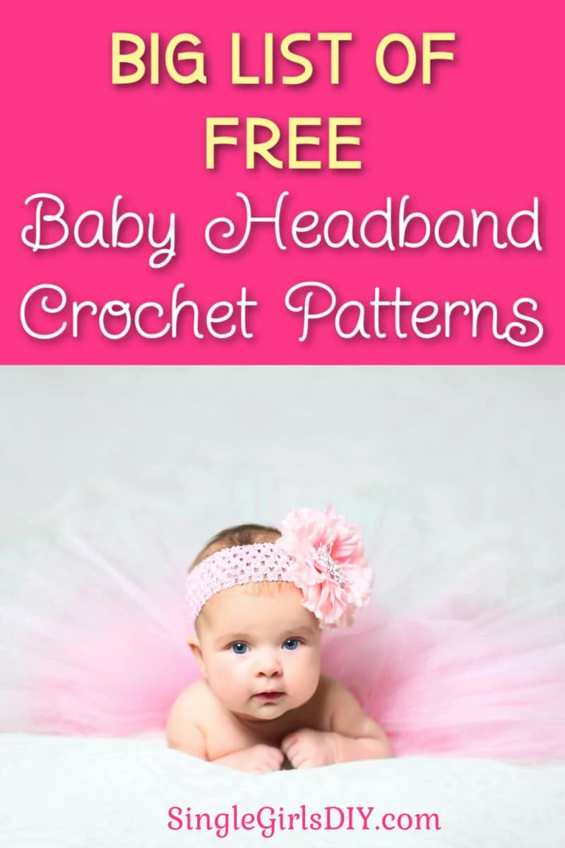 Crochet baby discount headband with flower