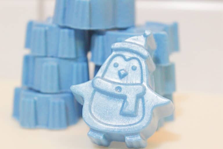 Handmade Cooling Penguin Soap with Goat Milk Melt and Pour Base