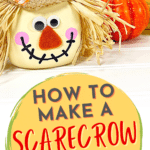 Create a scarecrow using foam dice.