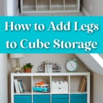 cube storage systems before and after adding furniture legs