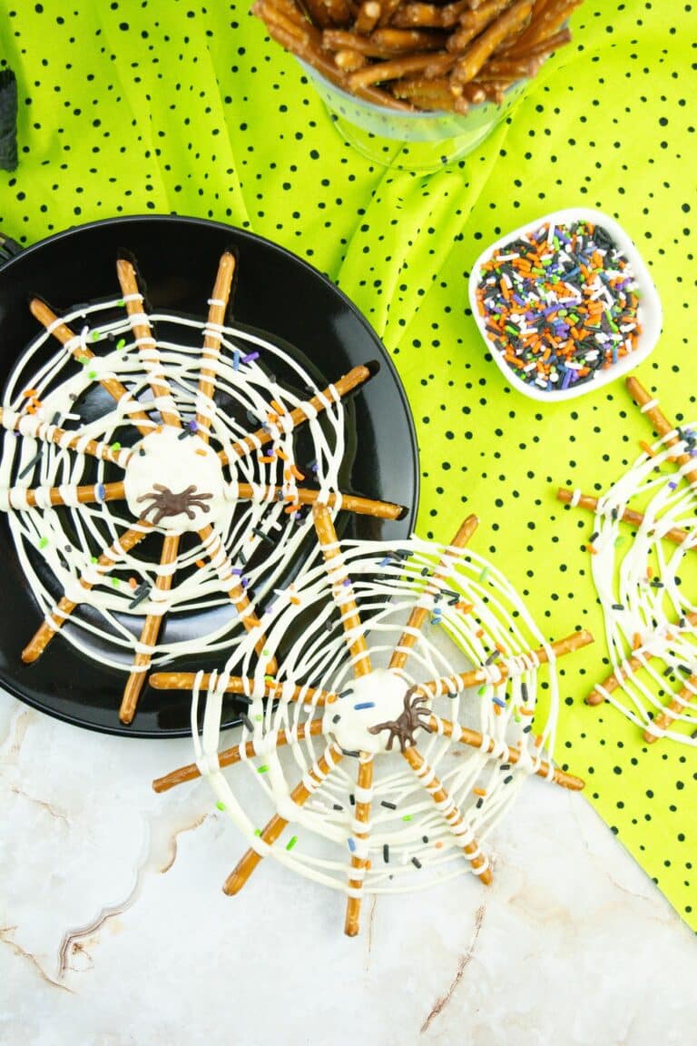 Spider Web Pretzels Recipe for Halloween