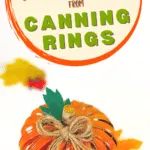 Make a pumpkin using canning rings.