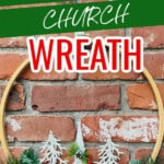 Dollar tree winter church wreath DIY.